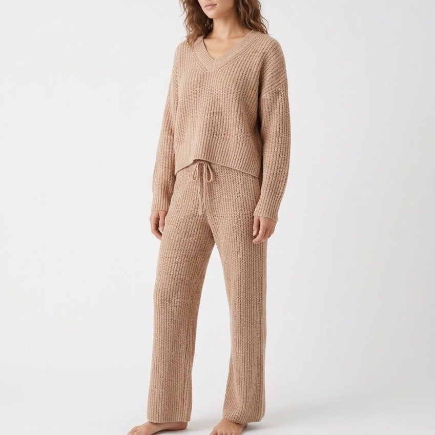 State of Day Intimates 2-PC Pajamas Set Womens XL Beige Open Knit Sleepwear