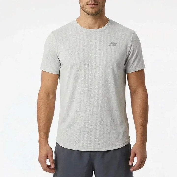 New Balance Mens Standard Performance Mesh Running Tee Grey Size M