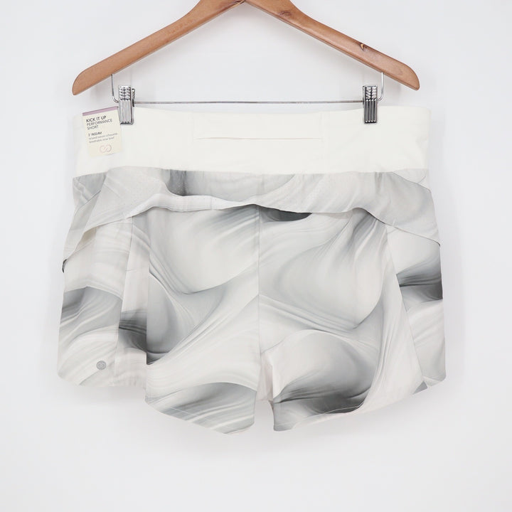 Calia Kick It Up Performance Running Shorts Dune Print Grey XL