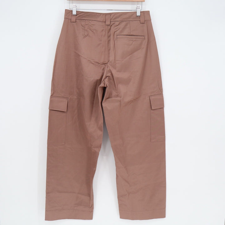 Old Navy Extra High Rise Cargo Pants Mauve Brown Straight Leg Utility Women 8