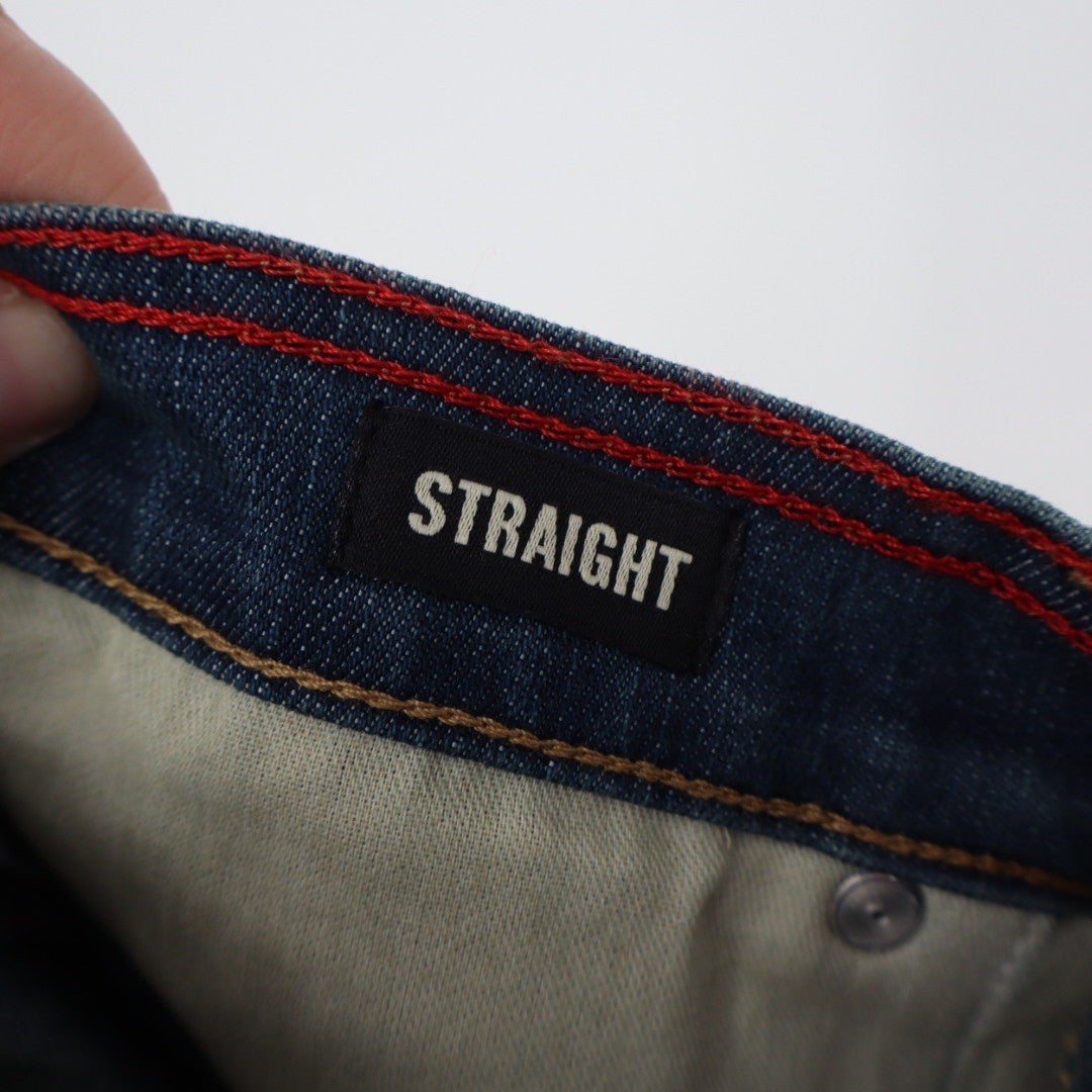 American Giant Mens Straight Leg Jeans Blue Wash Size 32X30 Made USA