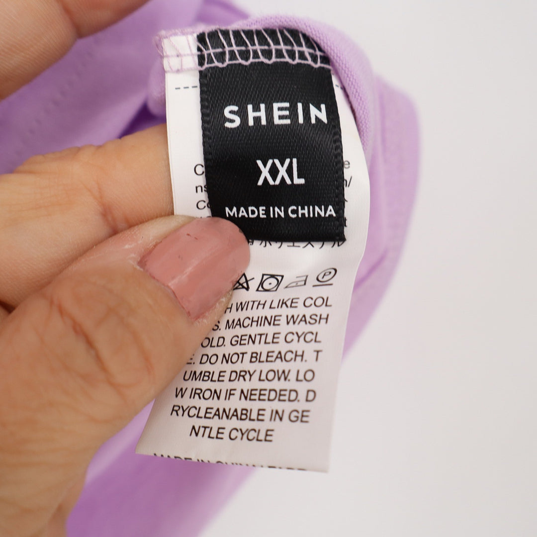 SHEIN Delicious Cool Orange Graphic T-Shirt Purple Retro Vintage Print XXL