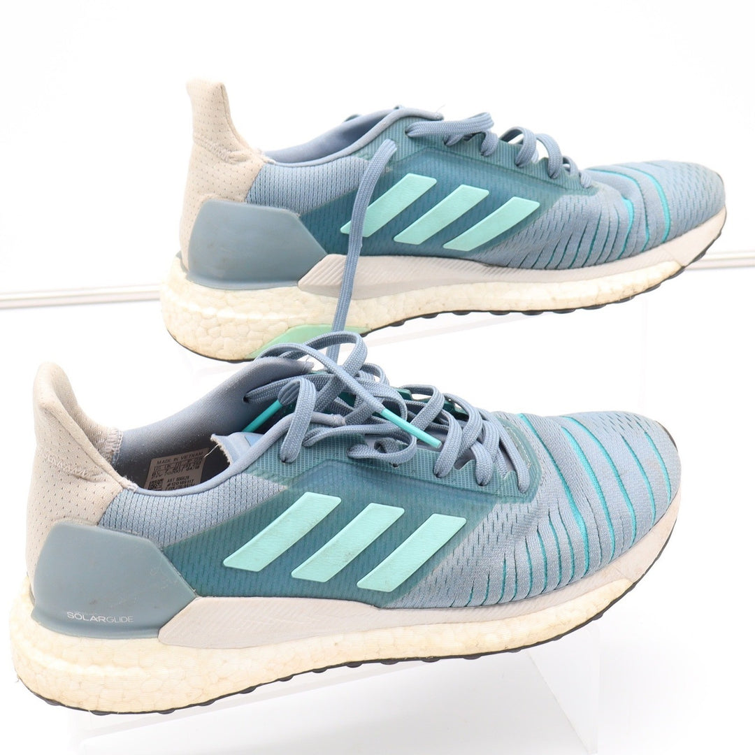 Adidas Solar Glide Womens Blue Mint Green Running Shoes Size 8.5