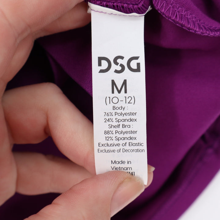 DSG Girls Momentum Shelf Bra Tank-Bound Vibrant Violet Purple Racerback M 10-12