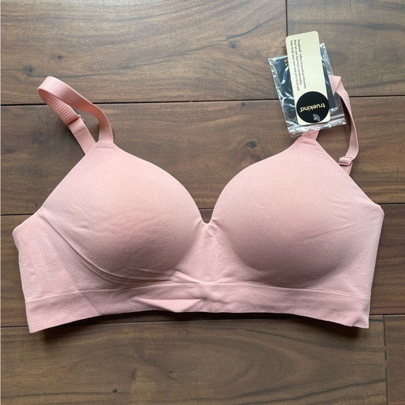 Truekind Supportive Comfort Wireless Shaping Bra Womens XL Rose Tan Seamless
