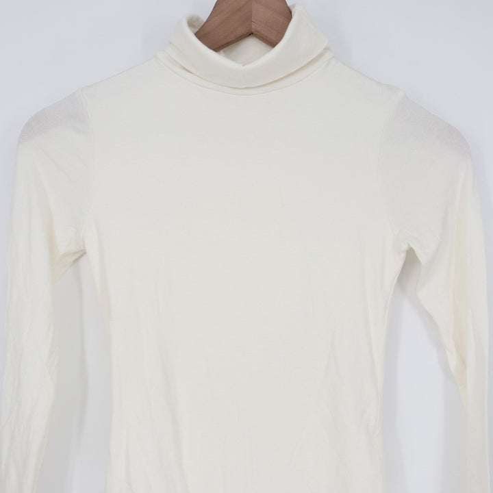 Naked Wardrobe White Turtleneck Long Sleeve Bodice XL