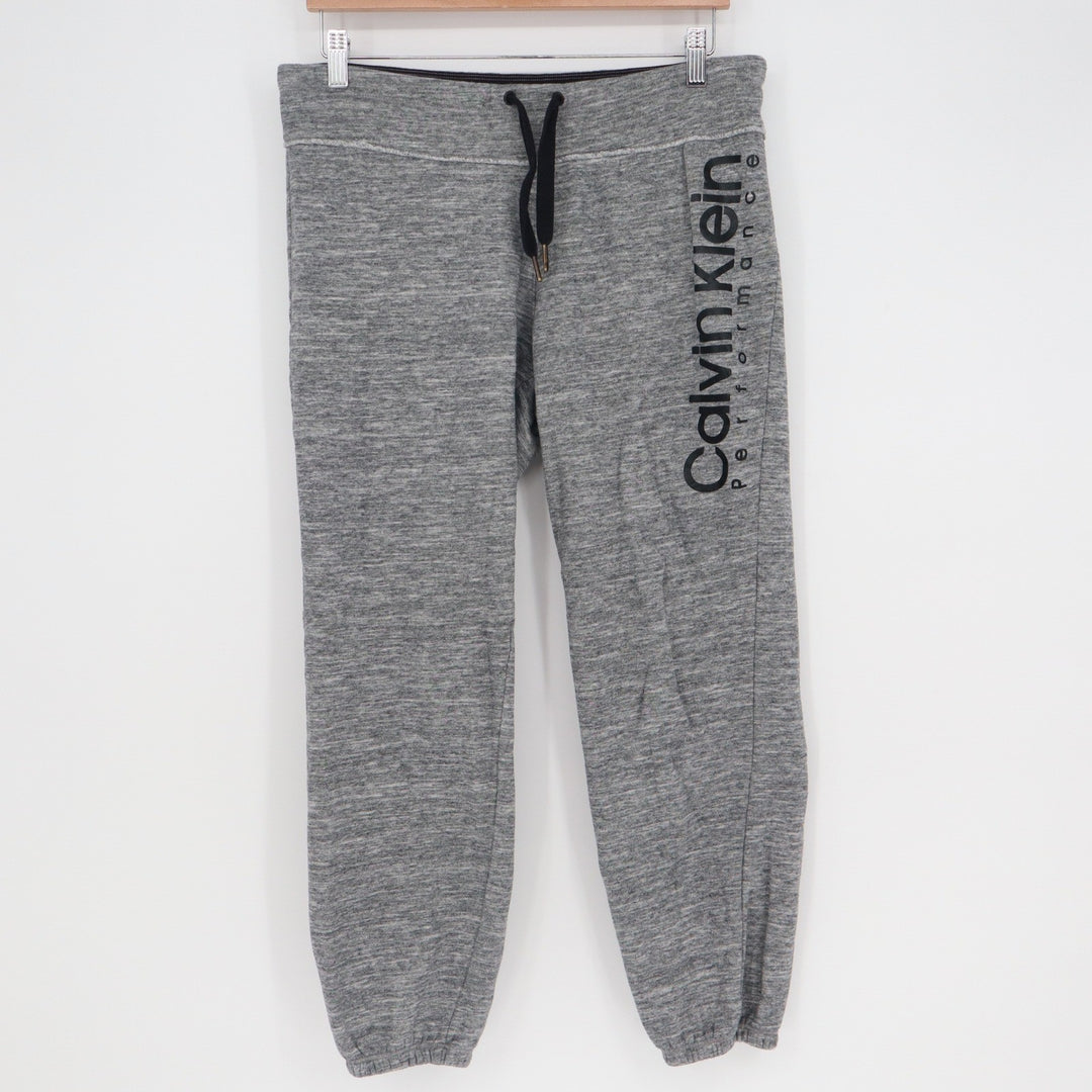 Calvin Klein Performance Womens Gray Heather Logo Jogger Sweatpants Size M