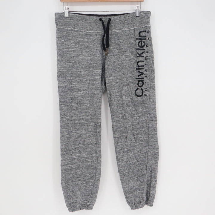 Calvin Klein Performance Womens Gray Heather Logo Jogger Sweatpants Size M