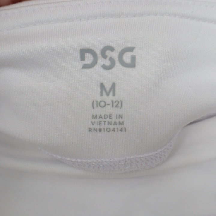 DSG Girls Performance Mid Rise Shortie White Athletic Shorts Size M 10-12 3in