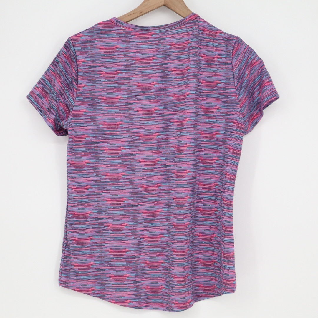 Starting Point T Shirt Womens Large Multicolor Space Dye Short Sleeve Crew Neck