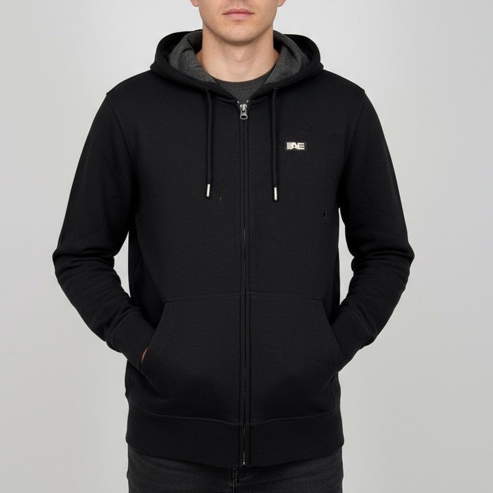 American Eagle Outfitters Mens Full Zip Hoodie Black Gray S Small