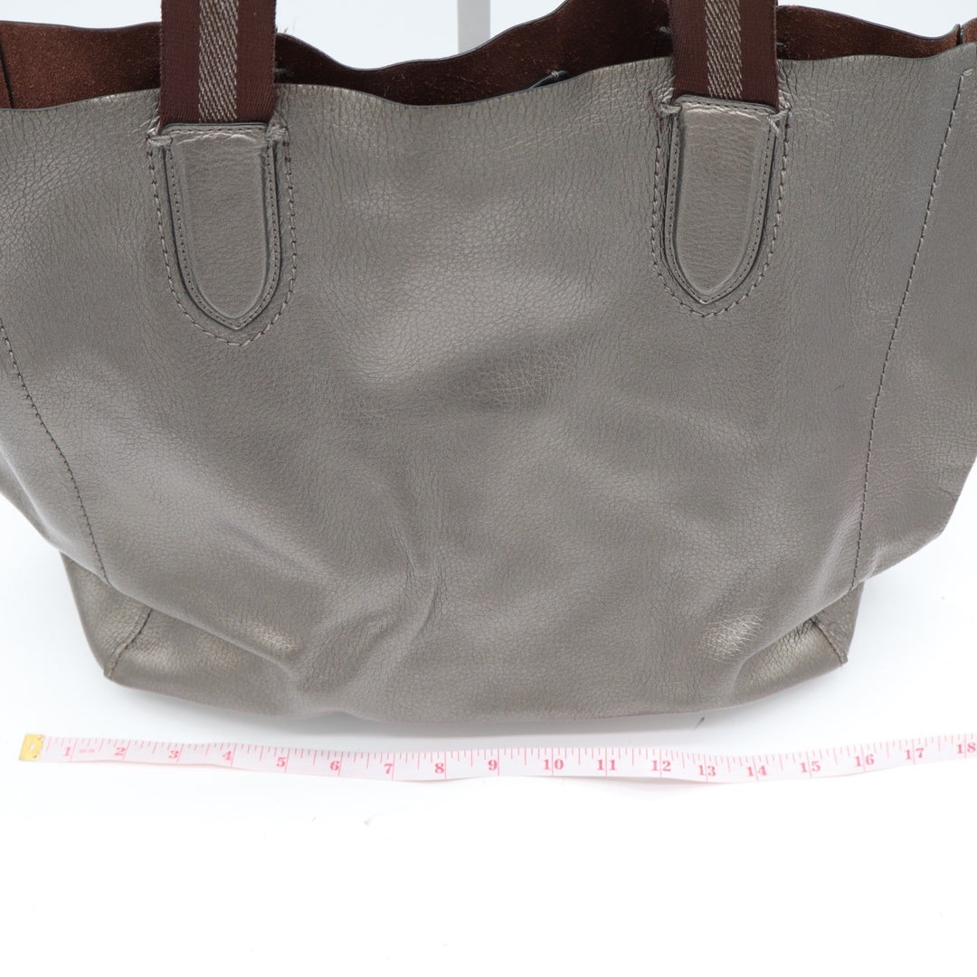 Coach Derby Handbag Womens Slate Gray Pebbled Leather Shoulder Strap Tote Bag
