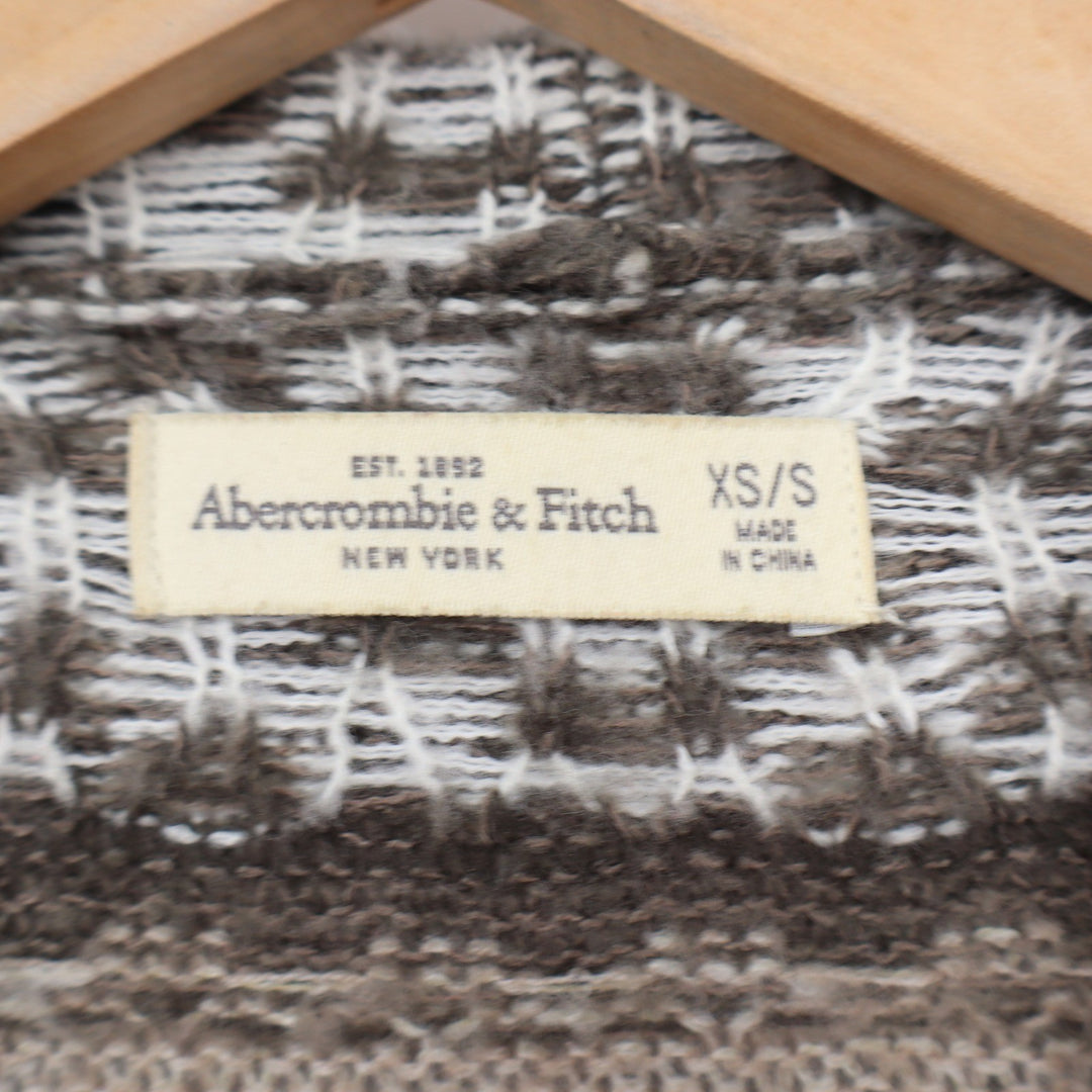 Abercrombie & Fitch Southwestern Geometric Open Front Waterfall Cardigan XS/S