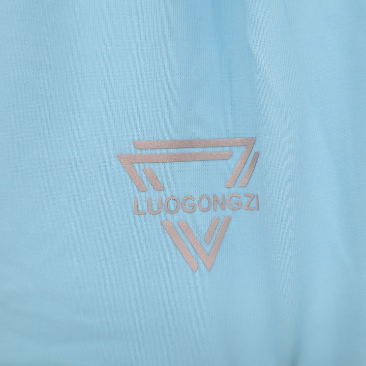 Luogongzi Athletic Shorts Womens XL Blue Elastic Waist Running, Tennis, Golf