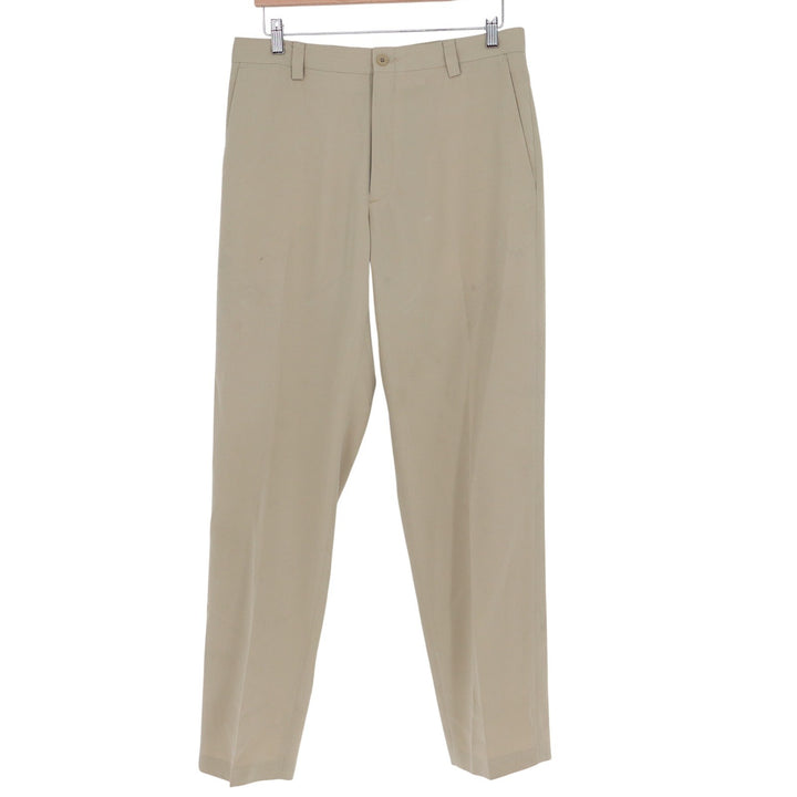 Kenneth Cole Reaction Mens Tan Khaki Dress Pants Flat Front 32x32