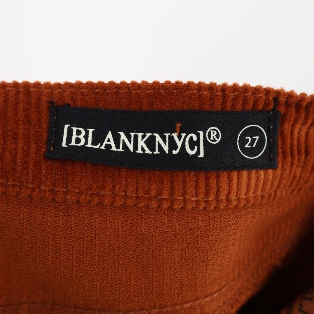 Blanknyc Mini Skirt Womens 27 Rust Brown Cotton Corduroy Zip Fly Outdoor Wear