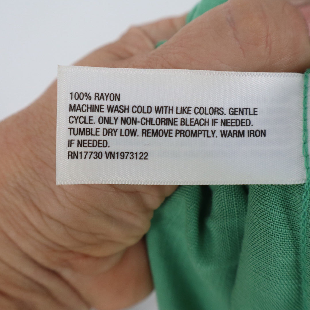 Ava & Viv Green Rayon Flutter Sleeve Maxi Dress XXL Sweetheart Neckline Boho