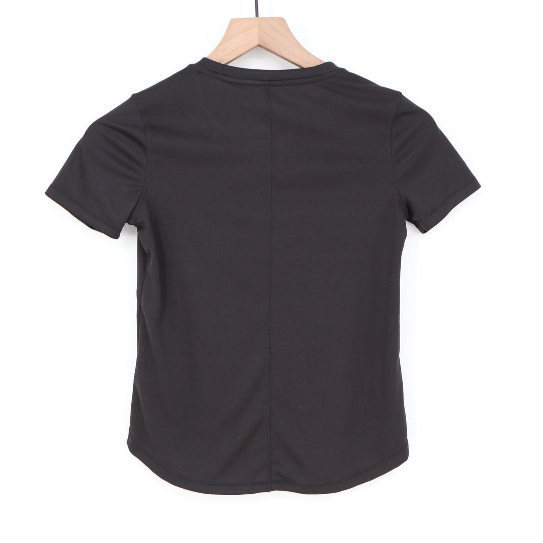 DSG Girls Movement Tee Pure Black Short Sleeve Athletic Top Small 8-9 DAG14118