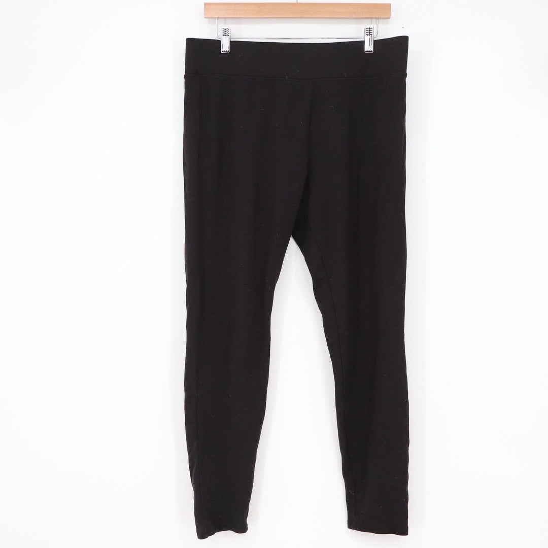 A New Day Black High Rise Leggings Plus Size 1X Rayon Blend Stretch Pull On Pant