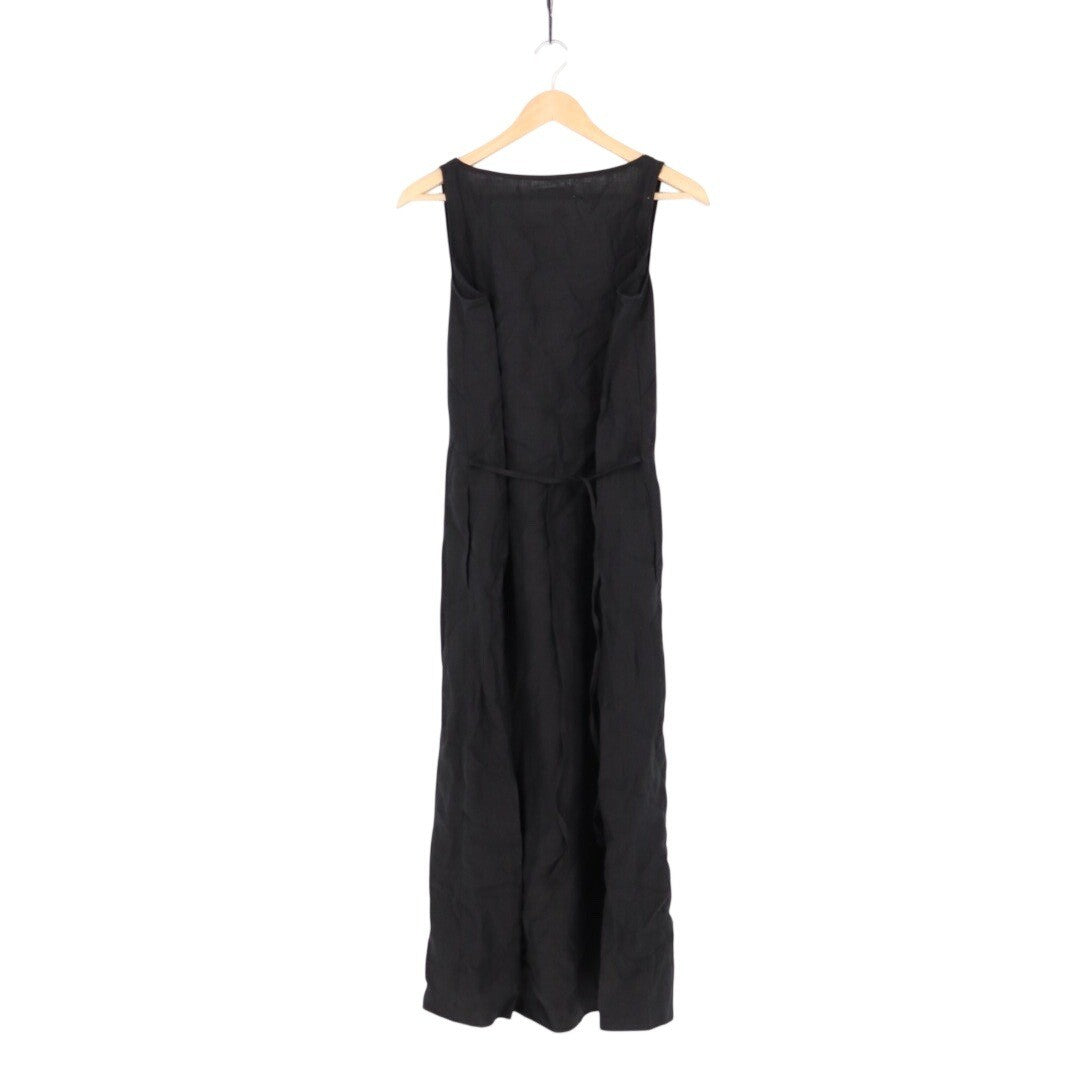 American Giant Black Linen Sleeveless Maxi Dress Size S