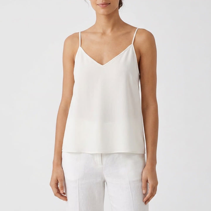 A New Day Cami Tank Top Womens XL White Spaghetti Strap Scoop Neck Pullover
