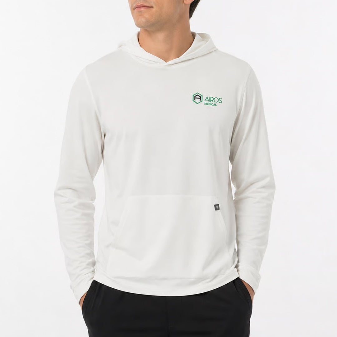Levelwear Mens XL White AIROS Medical Logo Lightweight Hoodie