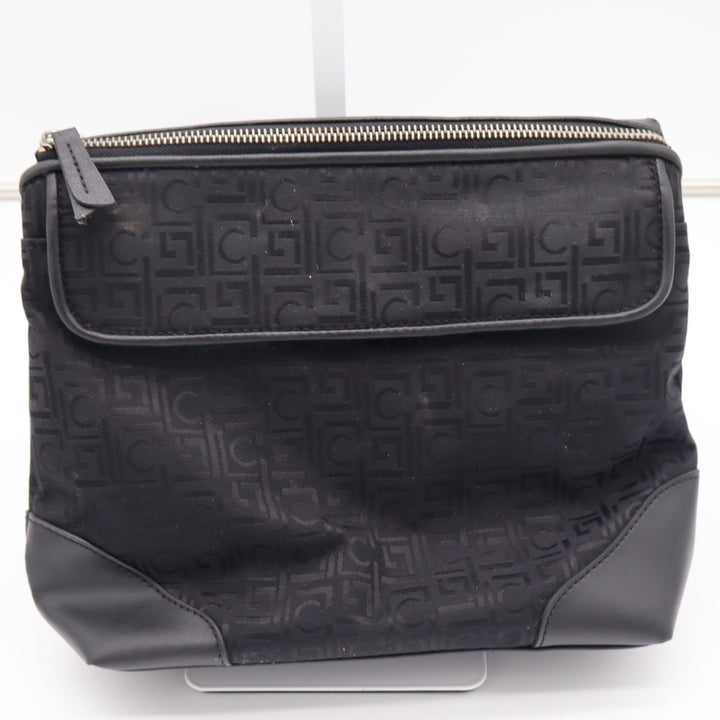 Liz Claiborne Crossbody Bag Womens OS Monogram Jacquard Black Organizer Good