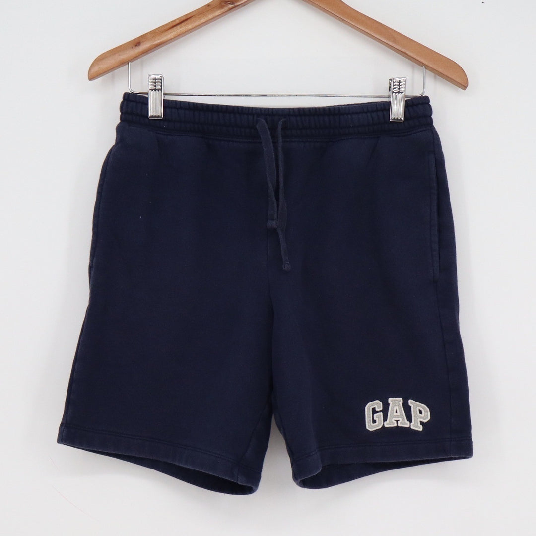Gap Mens Fleece Logo Shorts Navy Blue Elastic Drawstring XS