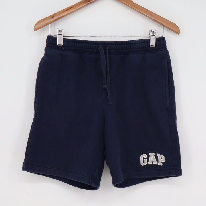 Gap Mens Fleece Logo Shorts Navy Blue Elastic Drawstring XS