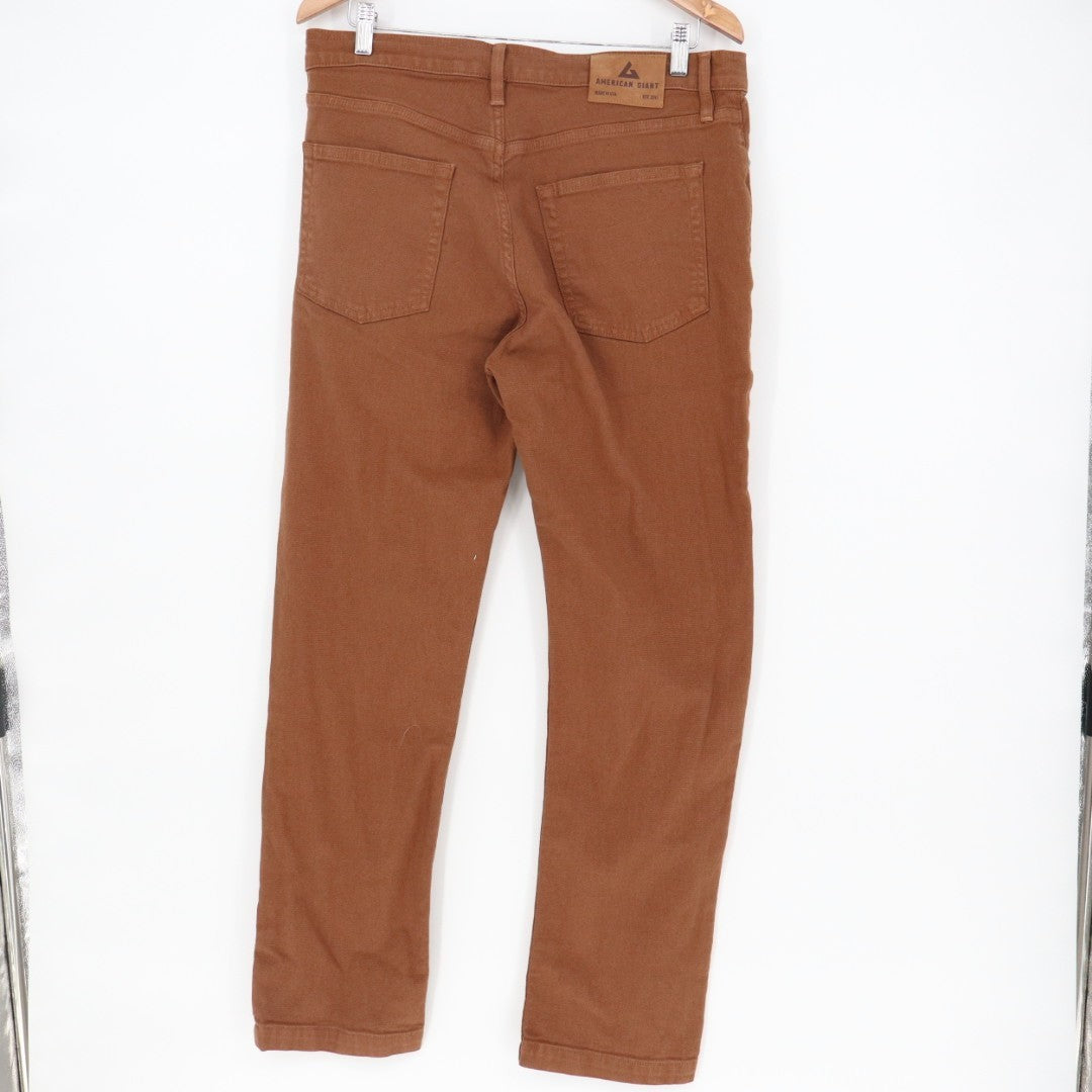 American Giant Roughneck Jeans Mens 32x30 Ruste Canvas Cotton Mid Rise Straight