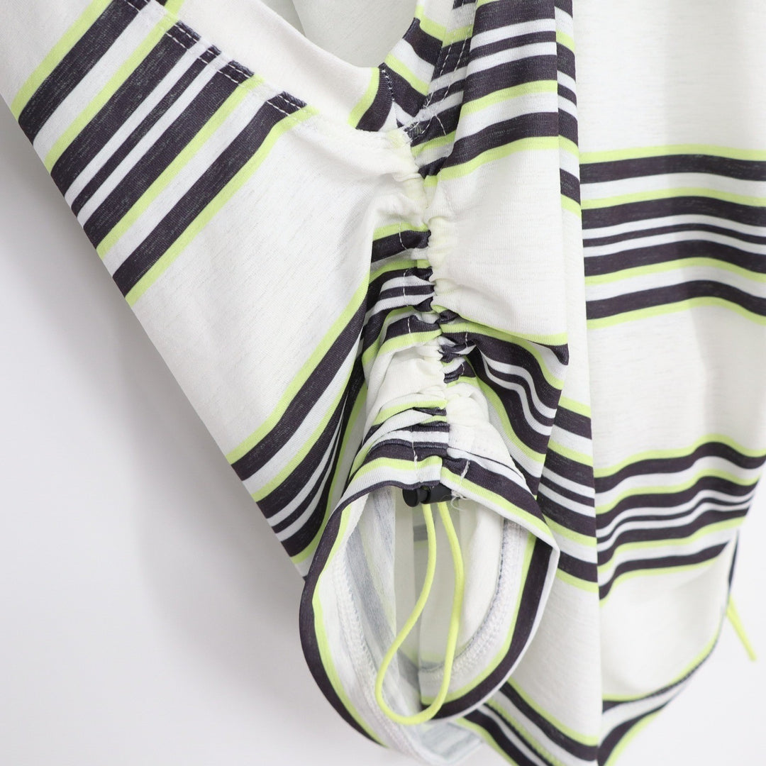 FP Movement Wave Stripe Muscle Tank Black Combo Neon Ruched Side Top Small