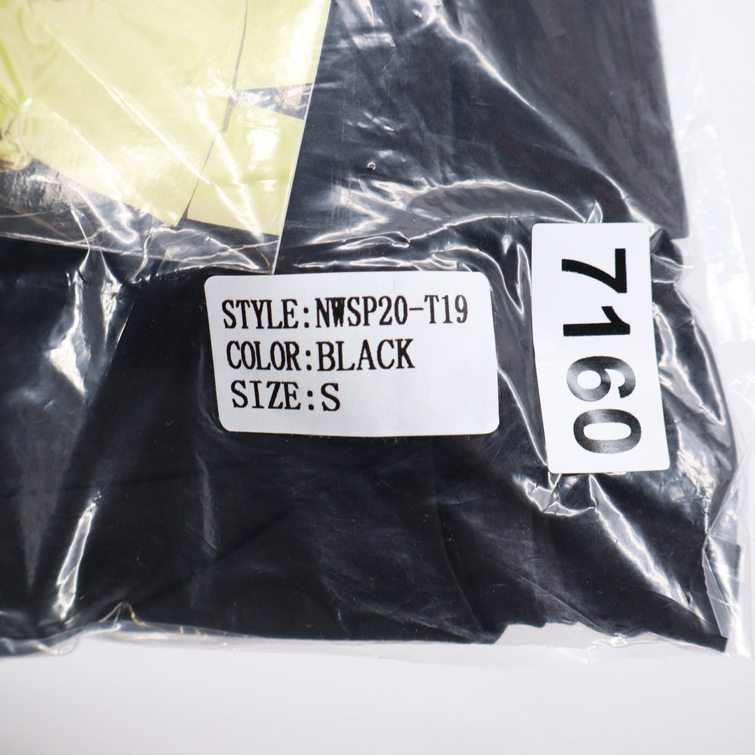 Naked Wardrobe The Statement Black Puff Sleeve Crop Top Size S
