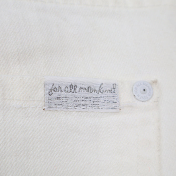 7 For All Mankind Paxtyn Skinny Jeans Mens 34 White Cotton ATA13948A USA Made