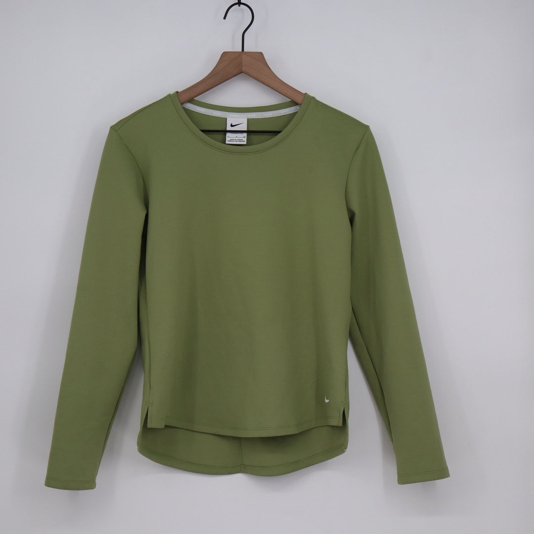 Nike Therma-FIT Womens Long Sleeve Training Top Olive Green Small NWT
