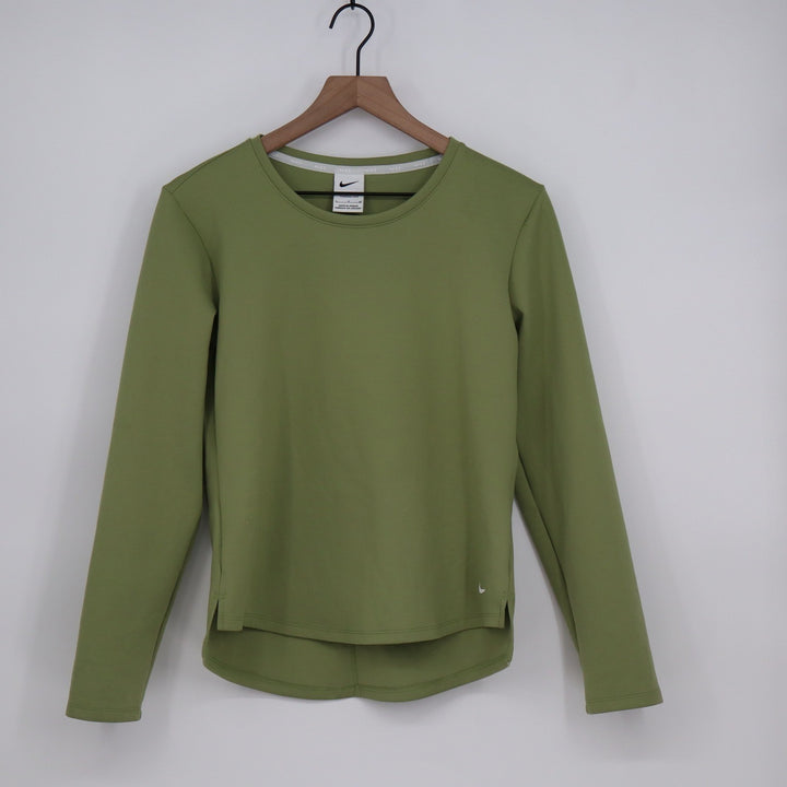 Nike Therma-FIT Womens Long Sleeve Training Top Olive Green Small NWT