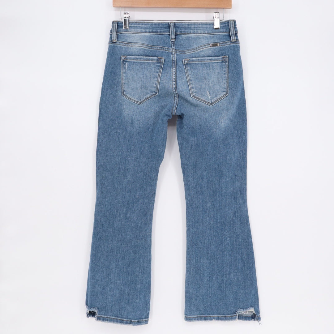 KanCan Essentials Bootcut jeans Womens 7/27 Blue Denim Cotton Stretch Distressed