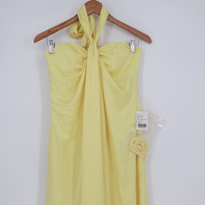 Dessy Collection Draped Satin Grecian Column Gown With Convertible Straps Size 2