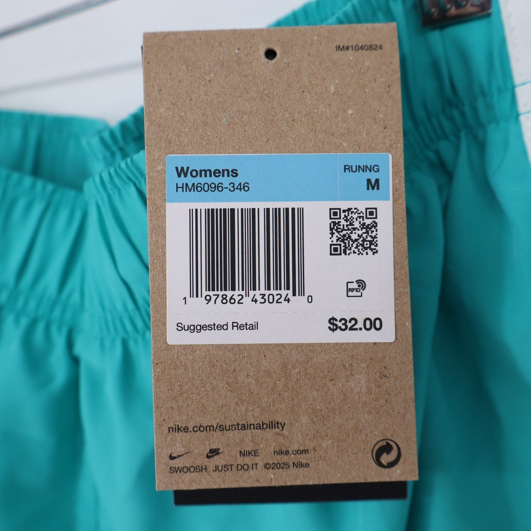 Nike Tempo Womens Teal White Dri-FIT Running Shorts Size M