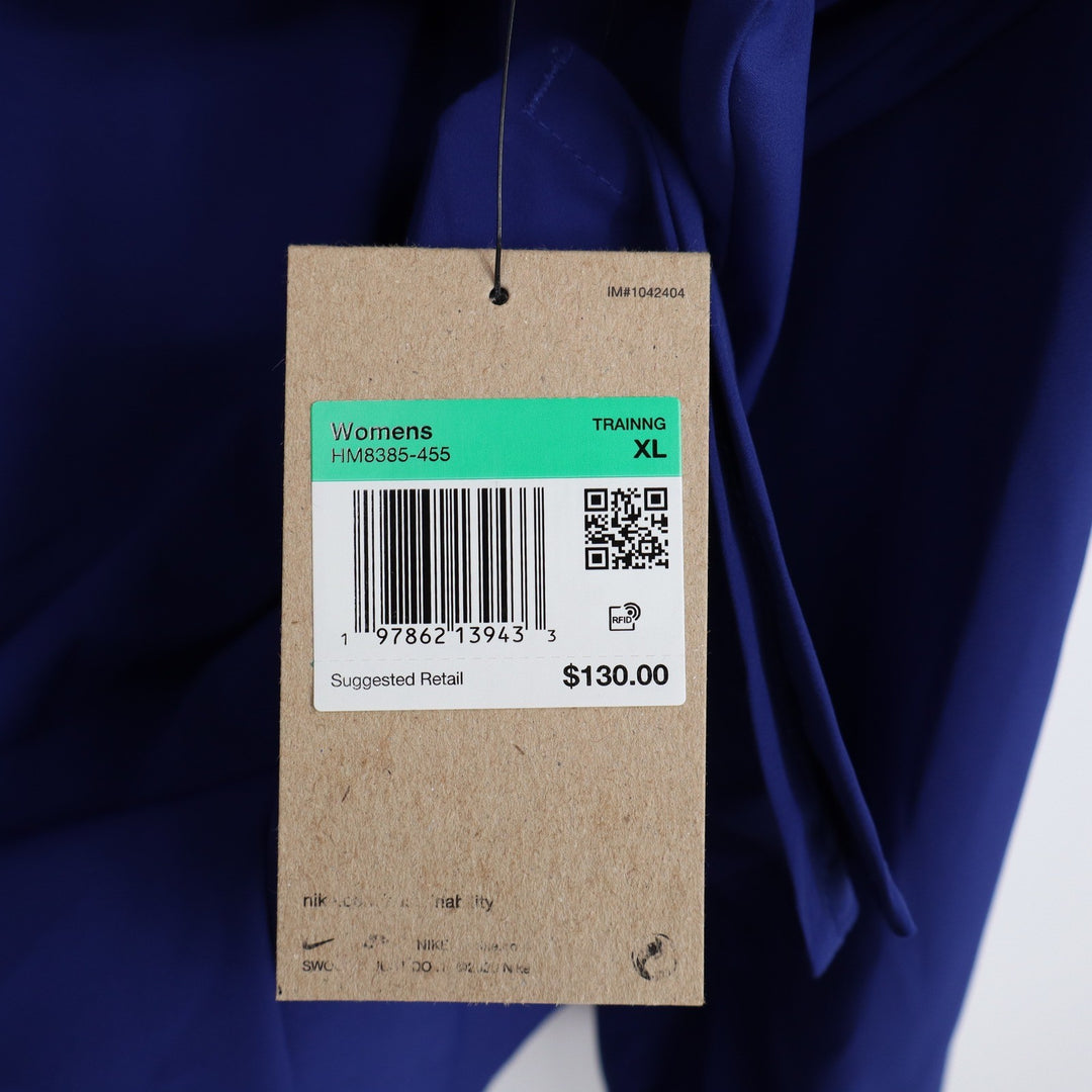 Nike 24.7 Womens Dri-FIT Long Sleeve Snap Button Up Top Blue XL NWT