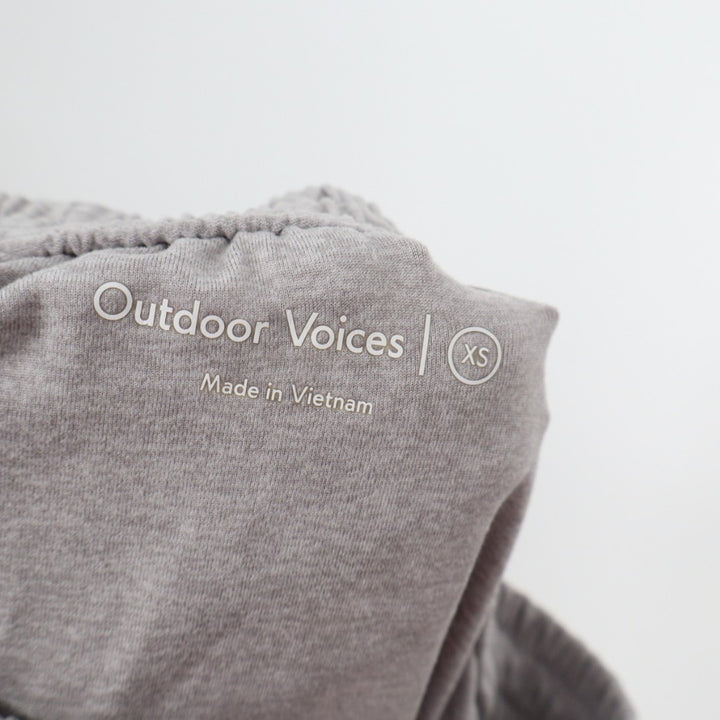 Outdoor Voices Cloudknit Sweatpant Womens XS Gray Stretch Drawstring Mid-Rise