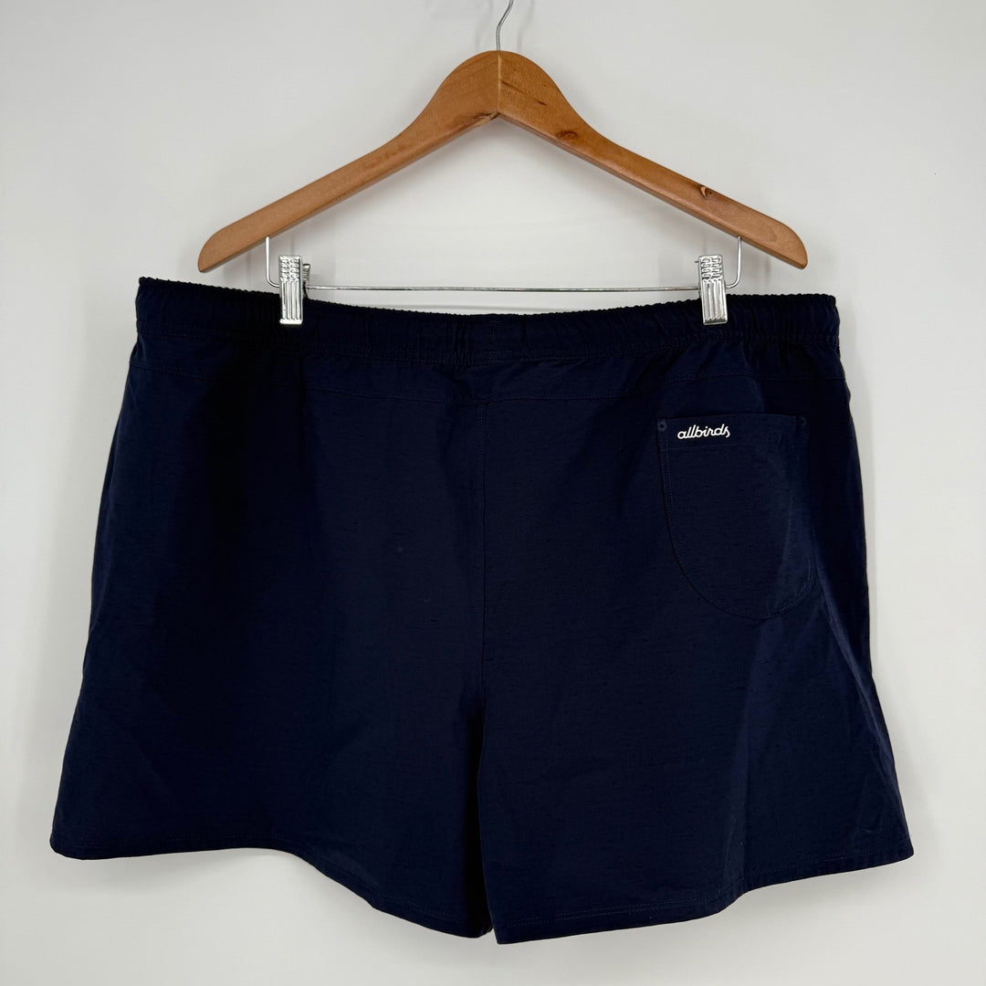 Allbirds Natural Run Shorts XXL Navy Blue Merino Wool Blend Athletic Performance