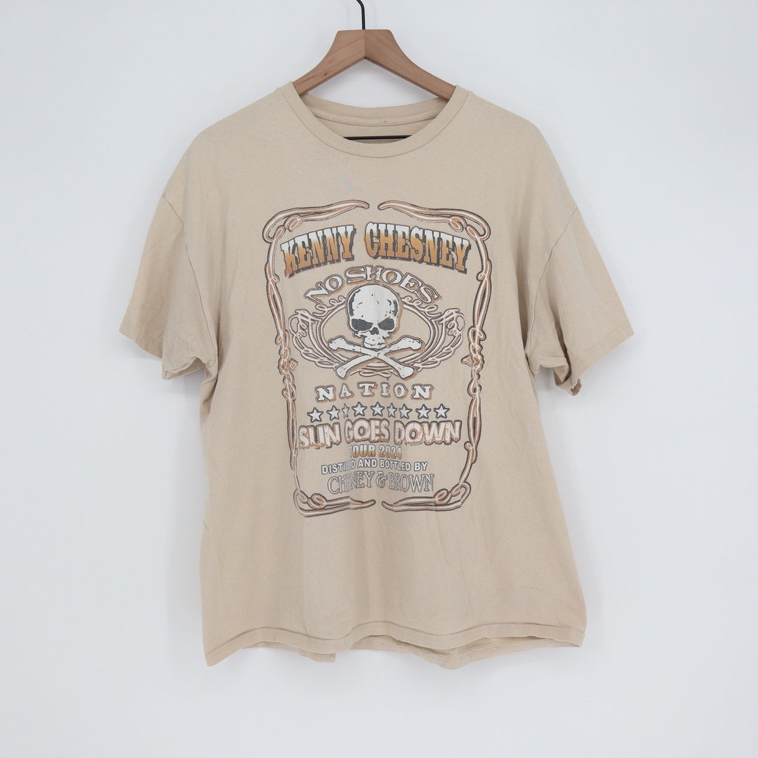 Kenny Chesney Sun Goes Down Tour 2024 T-Shirt Tan Zac Brown Band Mens XL