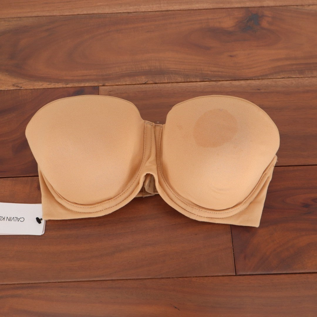 Calvin Klein Constant T-Shirt Bra Women 30D Nude Stretch Lightly lined Strapless