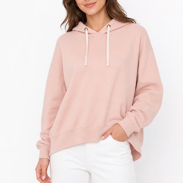 Buffalo David Bitton Womens Pink Pullover Hoodie Sweatshirt Size L