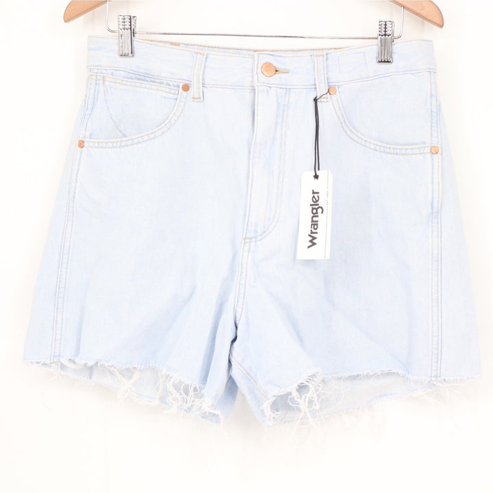 Wrangler Womens High Rise Light Wash Raw Hem Denim Shorts Size 31 NEW