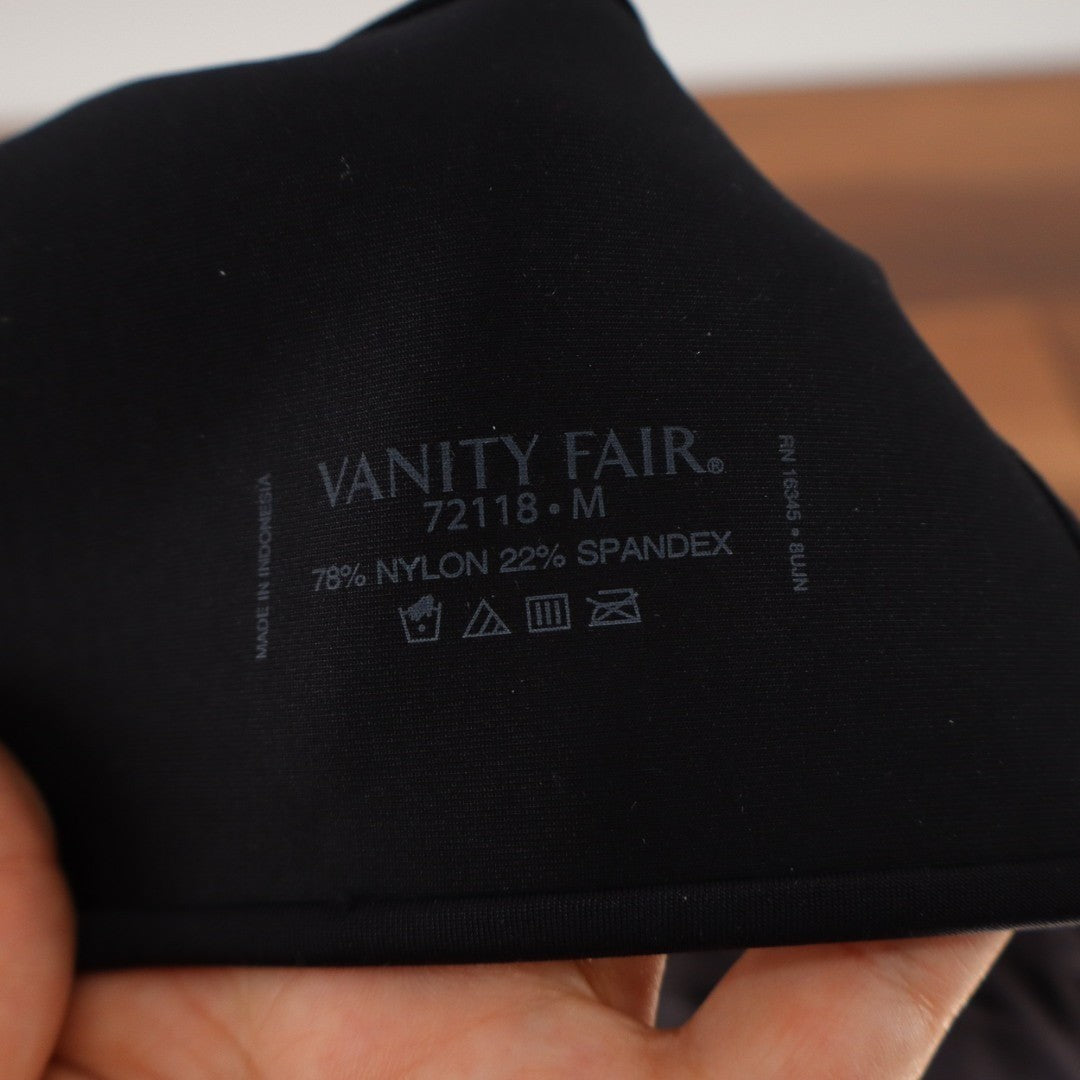 Vanity Fair Lingerie Beauty Back Simple Sizing Bra M Black Smoothing Wireless