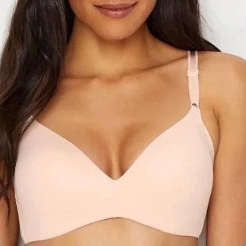 Warners No Side Effects T-Shirt Bra Womens 34B Blush Underarm smoothing Wireless