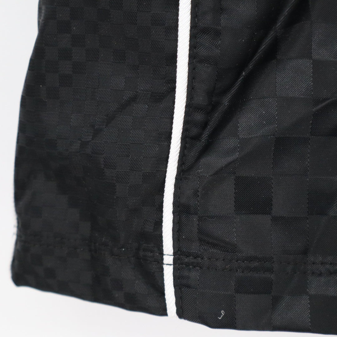 DSG Boys Medium 10-12 Woven Soccer Short Pure Black Checkerboard NEW
