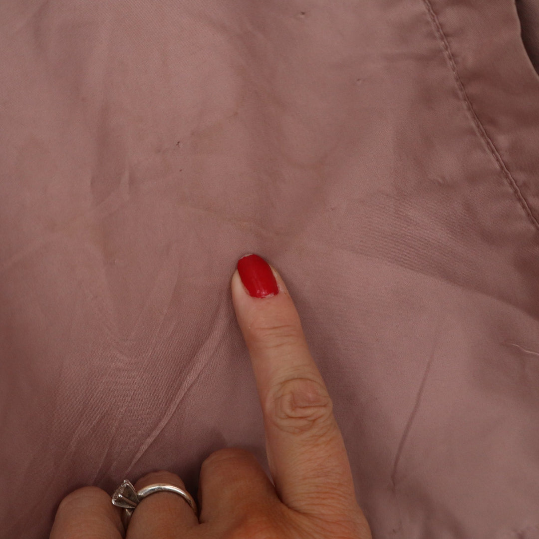 Zine Anorak Windbreaker Jacket Mens Large Dusty Rose Grey Colorblock Pullover