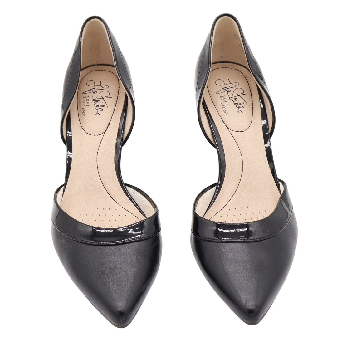 LifeStride Heels Womens 8.5M Saldana Black Pointed Toe d'Orsay Pump Good